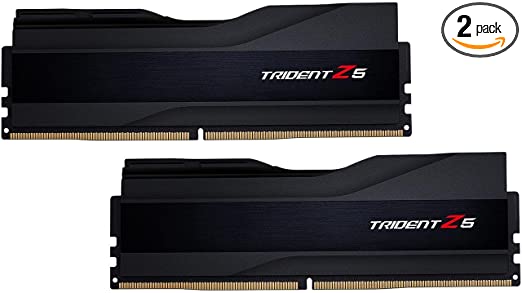 G.Skill Trident Z5 Series (Intel XMP) 64GB (2 x 32GB) 288-Pin SDRAM DDR5 6000 CL32-38-38-96 1.40V Dual Channel Desktop Memory F5-6000J3238G32GX2-TZ5K (Matte Black)