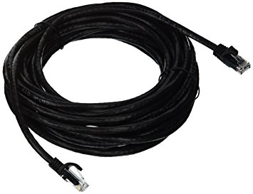 Monoprice 25-Feet FLEXboot Series 24AWG Cat6 550MHz UTP Ethernet Bare Copper Network Cable, Black (109801)