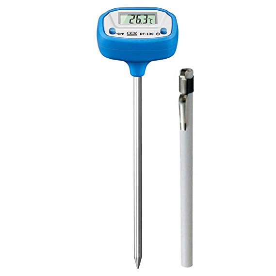 CEM DT-130 Digital Cooking Thermometer with Probe Instant Read for Food,Meat,Liquids,Home,Kitchen,Gardening,Laboratory -40°C to 250°C (-40°F to 482°F) Range