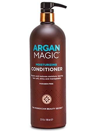 Argan Magic Moisturizing Conditioner - Detangle, Hydrate, and Repair Dry and Chemically-Damaged Hair Types (32 Ounce / 946 Milliliter)