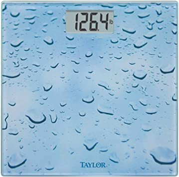 Taylor Precision Products Glass Digital Bath Scale (Water Drop)