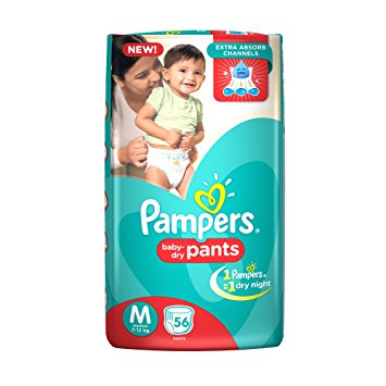 Pampers Medium Size Diapers Pants (56 Count)