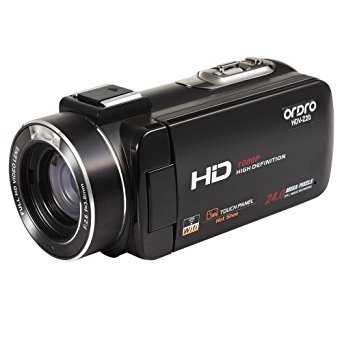 ORDRO Wifi Camcorder HD 1080P 16X Digital Zoom Video Camera 3.0 Inches LCD Screen with External Microphone Jack (HDV-Z20)