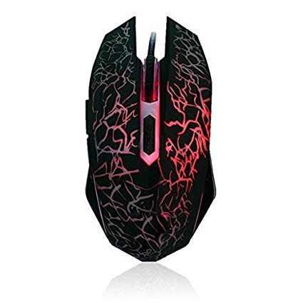 Perman 4000 DPI 6 Buttons Wheel Professional Colorful Backlight LED Optical USB Wired Gaming Mouse Mice