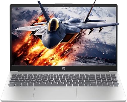 HP Essential 15.6" Anti-Glare HD Laptop, Intel Quad-core Processor, 16GB RAM, 256GB Storage(128GB UFS 128GB Flash Drive), Office 365 1-Year, Upto 11 hrs Long Battery, Win11 S, (Silver)