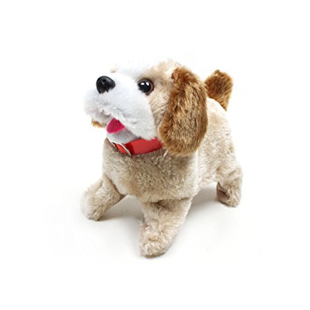 BO Fantastic Flip Over Puppy Toy, Runs, Bark, Turns Somersaults - Brown