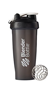 BlenderBottle Classic Loop Top Shaker Bottle, Black/Black, 28-Ounce Loop Top