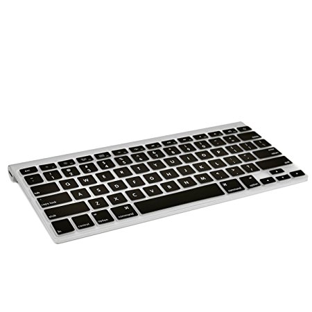 Topcase Silicone Cover Skin for Apple Wireless Keyboard with Topcase Mouse Pad (Apple Wireless Keyboard, BLACK) (Not for Apple Magic Keyboard)