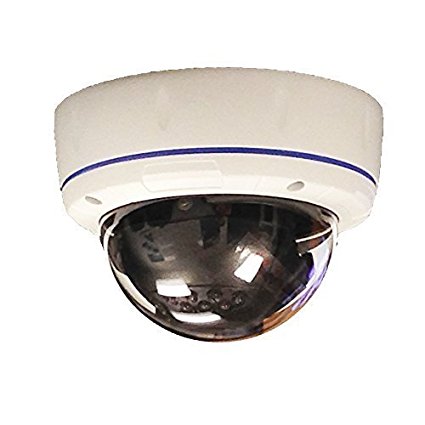 101AV 800TVL Outdoor D/N Dome Camera 1/3 inch SONY Effio-E CCD Effio-E 2.8-12mm VF Lens 100ft IR Range Dual Voltage 18pcs IR LEDs WDR OSD Menu Weather/Vandal proof Metal Housing High Resolution Color Wide Angle View for CCTV DVR Home Office Surveillance Secure System DC 12V AC 24V External Focus Adj White