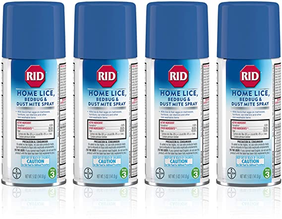 Rid Home Lice, Bedbug And Dust Mite Spray - 5 Ounces (Value Pack of 4)