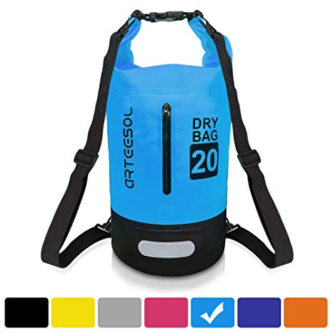 arteesol Waterproof Dry Bag, 5L/10L/20L/30L Dry Bags for Kayaking Swimming with Adjustable Shoulder Strap for Boating Camping Snorkeling Beach Hiking Water Sports