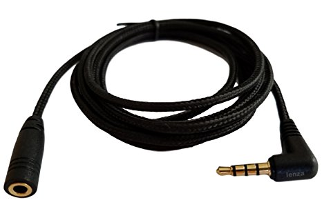 6ft Audio Extension Cable, 3.5mm TRRS 4-Pole Male to 3.5mm TRRS Female, for Xbox One, PS4, Latest iPhone, Android, Smartphone, PC and Other Electronic Devices (Supports Mic and Headphone Functions)