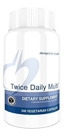 Designs for Health | Twice Daily Multi | Premium Multivitamin | 240 Vegetarian Capsules