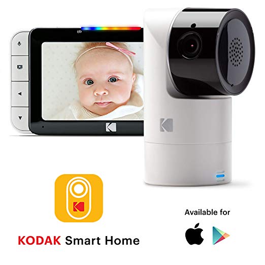 KODAK Cherish C525 Video Baby Monitor - Tilt/Pan/Zoom Camera, 5" HD Screen, Hi-res Camera, Remote Zoom, Two-Way Audio, Night-Vision, Long Range, WiFi, Mobile App