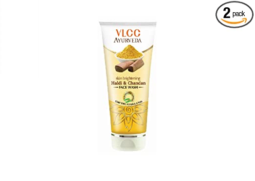 VLCC Skin Brightening Haldi and Chandan Facewash, 100ml (Pack of 2)