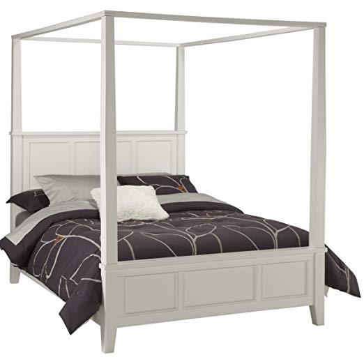 Home Styles Naples Canopy Bed, Queen, White