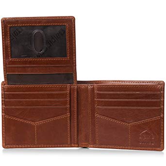 Alpine Swiss RFID Mens Wallet Deluxe Capacity Divided Bill Sections Choice of Coin Bifold Trifold