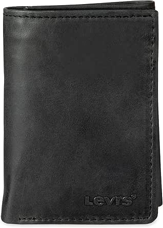 Levi's Men's Trifold Wallet-sleek and Slim includes Id Window and Credit Card Holder