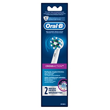 Oral-B Cross Action Brush Head Refills, 2 Count