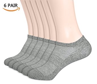 Womens No Show Socks, Ankle Low Cut Athletic Cotton Short Casual Socks 6 Pair