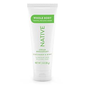 Native Whole Body Deodorant Cream Contains Naturally Derived Ingredients, Deodorant for Women & Men | 72 Hour Odor Protection, Aluminum Free with Coconut Oil and Shea Butter | Cucumber & Mint