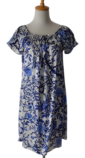 Maxfeel 100% Pure Mulberry Silk Nightgown Classic Nightwear Sleepwear