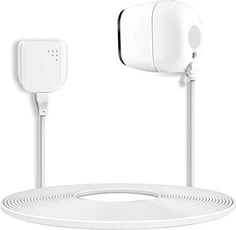 40FT Arlo Pro Power Adapter and Charging Cable, Taken Power Cable and Quick Charge 3.0 Charging Adapter Compatible with Arlo Pro, Arlo Pro 2, Arlo Go, Other Home Camera (Micro USB) - 1 Set, White