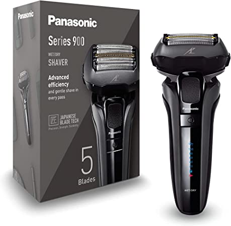 Panasonic ES-LV6U Series 900 Premium Wet/Dry Electric Shaver 5-Way Shaving Head with Linear Motor, Black