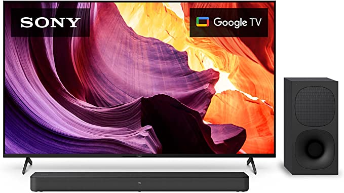 Sony 55 Inch 4K Ultra HD TV X80K Series: LED Smart Google TV KD55X80K- 2022 Model w/HT-S400 2.1ch Soundbar with Powerful Wireless subwoofer, S-Force PRO Front Surround Sound, and Dolby Digital