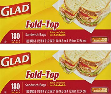 Glad Fold Top Sandwich Bags, Plastic Bags 360-Count