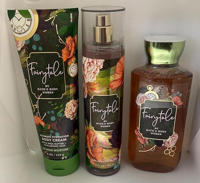 Bath & Body Works - Fairytale - 3 pc Bundle - Fine Fragrance Mist, Ultimate Hydration Body Cream and Shower Gel