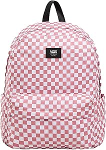 Vans Old Skool Check Backpack, Off Pink White Checkerboard, One Size, Withered Rose