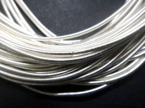 Pearl Silver - 120 Inches Stiff Jaseron French Metal Wire Gimp Coil Bullion Purl - 3 Meters