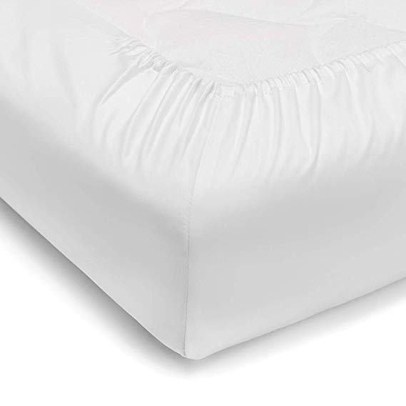 Vesgantti Full Fitted Sheet - Full Fitted Bed Sheets Mattress Cover with Extra Deep Design, 250 Thread Count 100% Egyptian Cotton, White