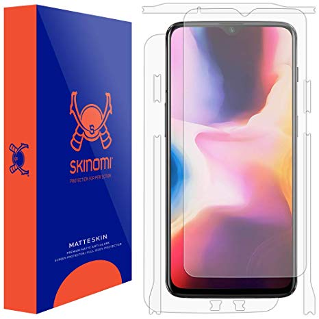 OnePlus 6T Screen Protector   Full Body, Skinomi MatteSkin Full Skin Coverage   Screen Protector for OnePlus 6T Anti-Glare and Bubble-Free Shield