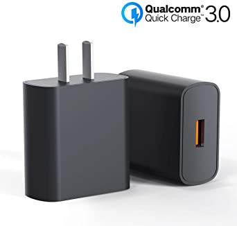 [2-Pack] Quick Charge 3.0 Wall Charger,18W QC 3.0 USB Wall Charger Adapter Fast Charging Block Compatible with Wireless Charger, iPhone 11 X 8 Samsung S10 S9 S8 Plus S7 S6 Edge Note 9, LG, Kindle