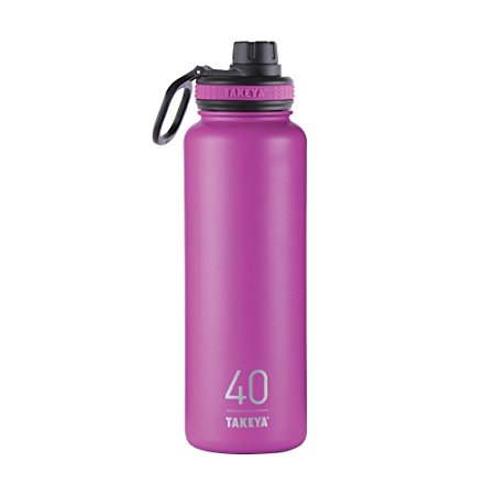 Takeya ThermoFlask Insulated Stainless Steel Water Bottle, 40 oz, Orchid