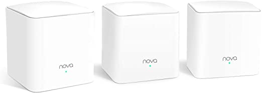 Tenda Nova MW5G-3 Whole Home Mesh Wi-Fi System, 3500sq² Wi-Fi Coverage, Two Gigabit Ports, Work with Amazon Alexa, Parental Controls, Easy Set Up, Router and Wi-Fi Booster Replacement, Pack of 3