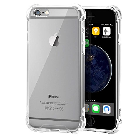 iPhone 6 Case, iPhone 6s Case, (PC TPU) Frame Crystal Durable Shock-Absorption and Anti-Scratch Clear Back Cover Case for Apple iPhone 6/6s 4.7inch