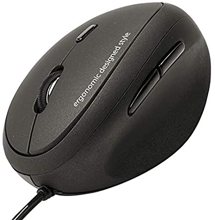 SANWA Wired Ergonomic Mouse, Optical Vertical Mice, for Small Hands, Reduce Wrist Strain, (1000/1600 Adjustable DPI, 6 Buttons) Compatible with MacBook, Laptop, Desktop, Windows, Mac OS, GMAERG16