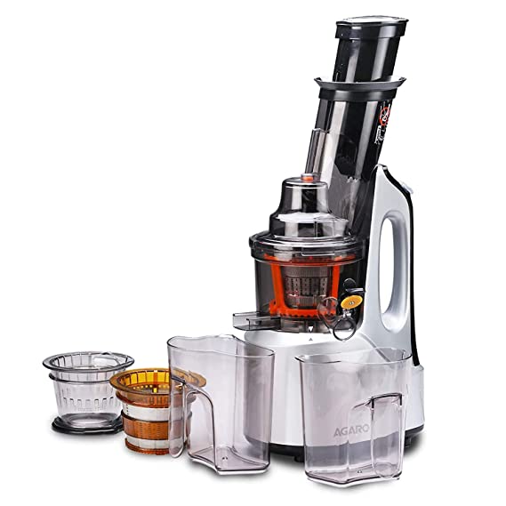 AGARO - 33293 Imperial 240-Watt Slow Juicer with Cold Press Technology (Grey/Black)