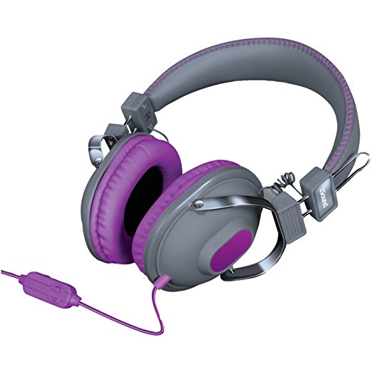 iSound HM-260 Dynamic Stereo Headphones with in-line Mic and Volume controls (purple)