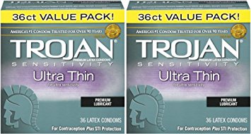 Trojan Ultra Thin 36ct, pk of 2