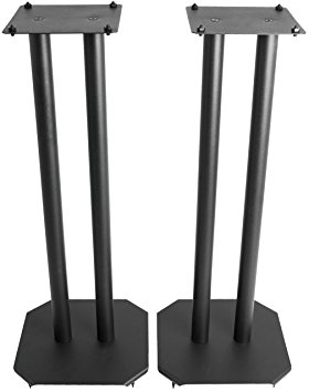 VIVO Premium Universal Floor Speaker Stands for Surround Sound & Book Shelf Speakers (STAND-SP03B)