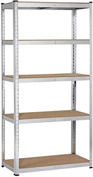 Yaheetech Heavy Duty 5-Shelf Garage Shelving Storage Shelf Steel Adjustable Shelving Units Utility Rack for Home/Office/Dormitory/Garage