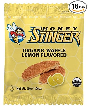 Honey Stinger Organic Waffle, Lemon Flavored, 1.06 Ounce (Pack Of 16)
