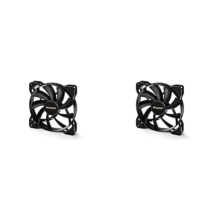 be quiet! Pure Wings 2 140mm PWM high-Speed, BL083, Cooling Fan Black (Pack of 2)