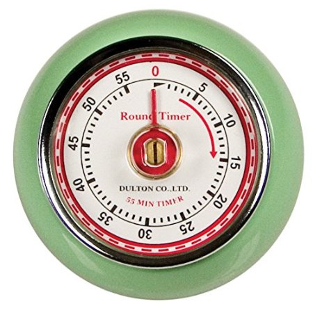 Fox Run Retro Kitchen Timer with Magnet Mint Green