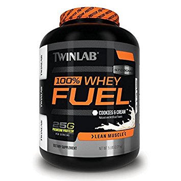 Twinlab 100% Whey Fuel Nutritional Shake, Cookies and Cream, 5 Pound