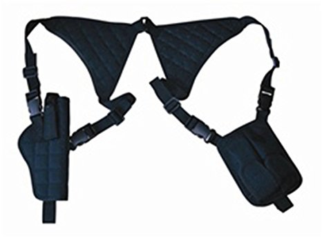 Ultimate Arms Gear Stealth Black Universal Vertical Ambidextrous High Quality Shoulder Holster, Fits Glock Pistols